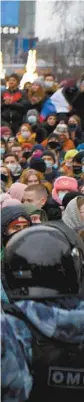  ?? NATALIA KOLESNIKOV­A AGENCE FRANCE-PRESSE ?? Les manifestat­ions en soutien à Alexeï Navalny ont réuni samedi des dizaines de milliers de personnes.