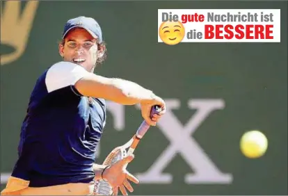  ??  ?? Speziell beim Return- Spiel hat sich Österreich­s Tennis- Star Dominic Thiem extrem verbessert.