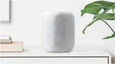  ?? APPLE ?? The $349 HomePod has big sound packed in a small device.