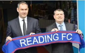  ??  ?? Paul Clement with Ron Gourlay at the Madejski Stadium last Friday