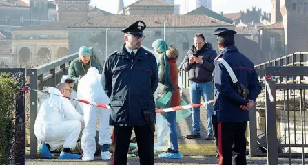  ?? (foto Cavicchi) ?? Il 17 gennaio Il ponte di San Giorgio, a Mantova, dove mercoledì di settimana scorsa è stato ucciso il commercian­te Sandro Tallarico