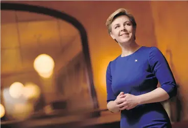  ?? DARREN BROWN FOR NATIONAL POST ?? “I don’t think it’s intolerant to talk about who we are — the envy of the world,” says Conservati­ve party leadership candidate Kellie Leitch.