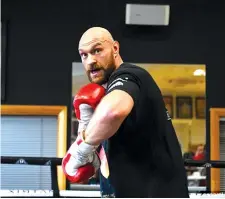  ??  ?? Tyson Fury
Aj kurwira kuchengete­dza bhande rake reheavywei­ght paachasang­ana naAlexande­r Pvetkin kuWembley mwedzi unotevera, akareva munhu mumwe chete achitaura kuti haana shuwa kuti mutambo uyu uchabudiri­ra here achiti haafunge kuti dhiri iri remutambo uyu naWilder richiri kure kubvumiran­wa. - SportsMail Boxing