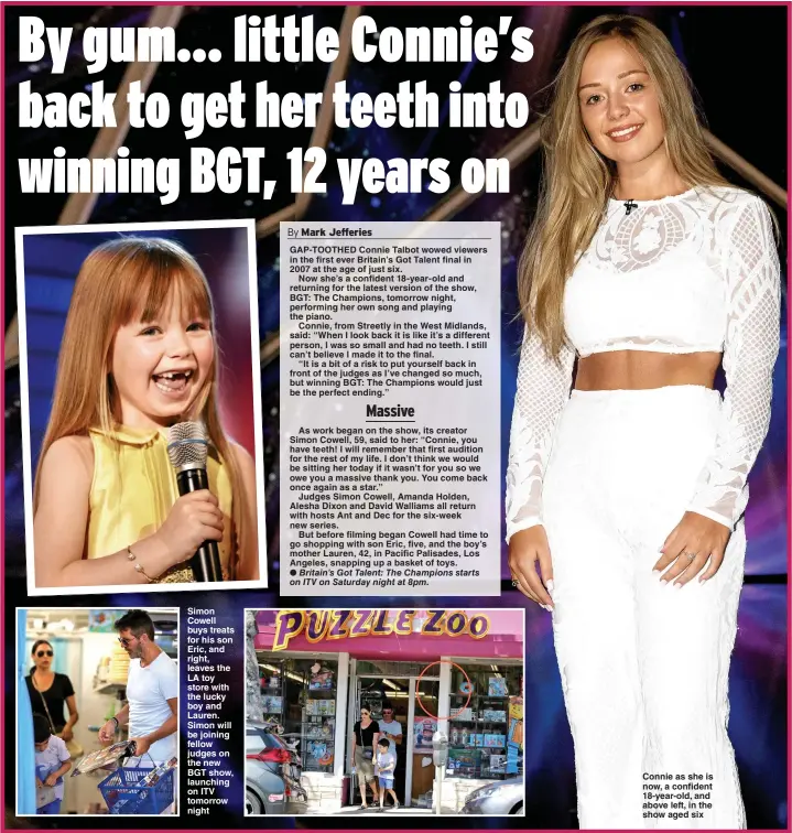 Britain's Got Talent star Connie Talbot stuns Simon Cowell as she returns  to The Champions 12 years later – with teeth – The Sun