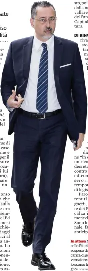  ?? LaPresse ?? In attesa Marcello Pittella è sospeso dalla carica di governator­e dallo scorso luglio