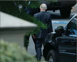  ?? AP PHOTO BY PABLO MARTINEZ MONSIVAIS ?? Attorney General Jeff Sessions leaves the White House in Washington, Tuesday.