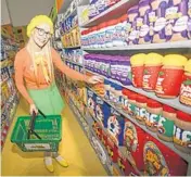  ?? ?? British artist Lucy Sparrow poses for a portrait at Tampa Fresh Foods in Water Street Tampa on Tuesday. Her new exhibition, an immersive art experience of a grocery store made from felt, is free and open to the public through Feb. 20. The 50,000 handmade items are designed by Sparrow with multiples created by assistants.
IVY CEBALLO/TAMPA BAY TIMES