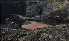  ?? Photograph: Yirmiyan Arthur/AP ?? An open pit coal mining site in the Wokha district of Nagaland, India.