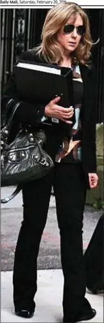  ??  ?? Legal battle: His ex-wife Shelley, 48, outside court
