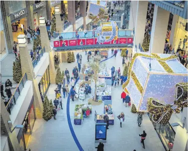  ??  ?? Victoria Square has said Boxing Day footfall was level with the shopping centre’s figures for 2016