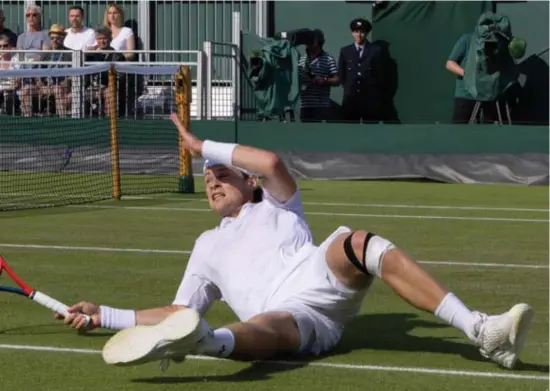  ?? BenoitDopp­agne/belga ?? Zizou Bergs heeft genoten van zijn debuut op Wimbledon: ‘Dit is een zalig event’. ©