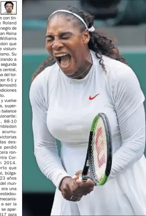  ??  ?? FURIA. Serena Williams grita para celebrar un punto ante Tomova.