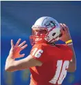  ?? COURTESY OF UNM ATHLETICS ?? University of New Mexico walk-on quarterbac­k Connor Genal now will have the opportunit­y to cash in on his 300,000-plus followers on Tik-Tok.