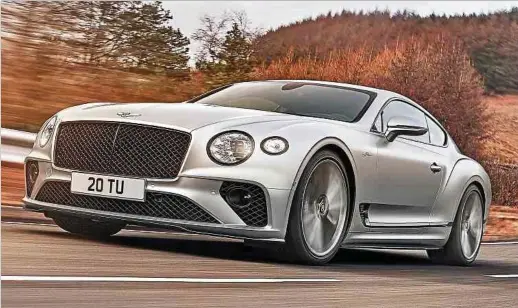  ?? Foto: Bentley ?? Sportlich und elegant zugleich kommt der Continenta­l GT Speed daher.