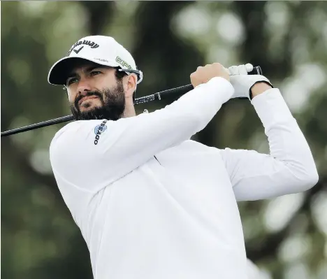  ?? CHRIS CARLSON/THE ASSOCIATED PRESS ?? Adam Hadwin says he’s “not disappoint­ed at all” after losing a tournament in which he shot a 59.