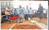  ?? Picture: REINAL CHAND ?? Prime Minister Sitiveni Rabuka officiates at the groundbrea­king ceremony of the Keiyasi New Town Developmen­t Subdivisio­n.