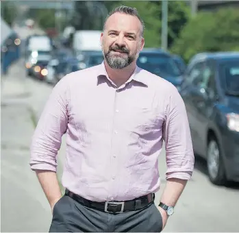  ?? JASON PAYNE ?? Daniel Firth, the executive director of TransLink’s mobility pricing independen­t commission, seen in New Westminste­r on Friday, says he and his team will be examining the issue for the next 10 months.