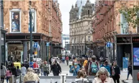  ?? Photograph: Gary Calton/The Observer ?? Leeds city centre last summer. West Yorkshire is one of the areas with high infection rates.