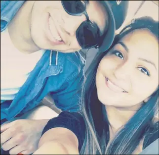  ?? Courtesy of Gomez family ?? Angela Gomez, 20, with boyfriend Ethan Sanchez at a concert in July 2017. Gomez was one of 58 people who died in the Route 91 shooting. She was the woman whom Malina Baldridge and her daughter tried to help.