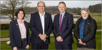  ?? ?? NFU Cymru deputy president Abi Reader, NFU president Tom Bradshaw, UFU president David Brown and NFU Scotland president Martin Kennedy have issued the joint call to government­s