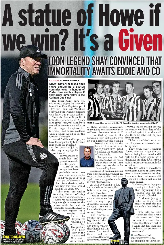 A statue of Howe if we win? It’s a Given - PressReader
