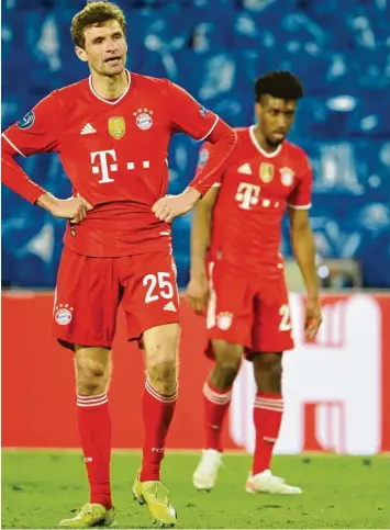  ?? Foto: Witters ?? Thomas Müller versuchte viel gegen Paris, wenig davon gelang ihm. Gleiches gilt für Kingsley Coman, der auf dem linken Flügel unermüdlic­h anlief – allerdings ohne großen Erfolg.