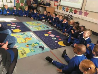  ??  ?? New pupils pictured at Scoil Aonghusa CNS last week for the Welcoming Ceremony.