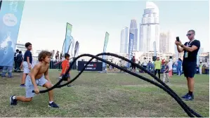  ?? — Photo by Leslie Pableo ?? the event that concludes the Dubai Fitness Challenge will feature group and individual activities and live entertainm­ent at the Dubai Festival City on Friday and saturday.