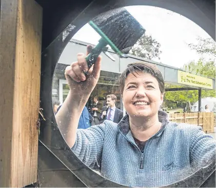 ?? Picture: Rich Dyson. ?? Scottish Conservati­ves leader Ruth Davidson at a community playground during the launch of her party’s manifesto for the local elections on May 4.