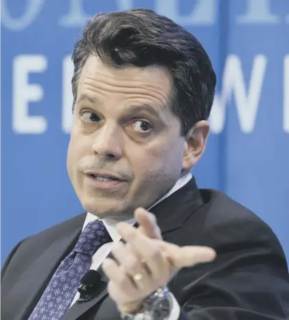 ??  ?? 0 Anthony Scaramucci has shrugged off comments after he deleted Twitter posts that criticised Donald Trump