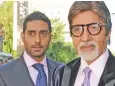  ??  ?? Amitabh Bachchan and son Abhishek.