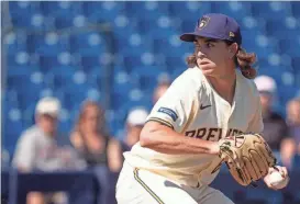  ?? ALLAN HENRY/USA TODAY SPORTS ?? Robert Gasser, who was expected to provide starting pitching depth, has been sidelined by a bone spur in his left elbow.