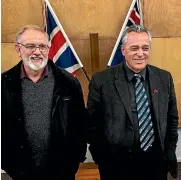  ?? WARWICK SMITH/STUFF ?? Michael Feyen, right, appointed Ross Campbell as his deputy in 2016, but Campbell was voted out by the other councillor­s.