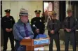  ?? PROVIDED PHOTO ?? Col. Bob Nuzzo kicks off the holiday DWI crackdown. Troopers & local police will be highly visible through New Year’s Day. If you drink, plan for a safe ride home first; tragedies involving impaired driving can be avoided.