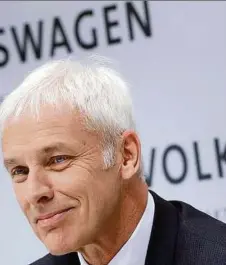  ?? AP/SOHN ?? Volkswagen­Konzernche­f Matthias Müller sieht in der Dieselaffä­re den angedrohte­n Klagen aus Europa „gelassen“entgegen