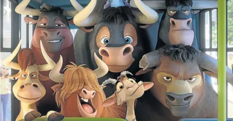  ??  ?? A LOAD OF BULL: The animated film ‘Ferdinand the Bull’ is based on a well-loved children’s book ‘The Story of Ferdinand’