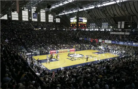  ?? ASSOCIATED PRESS FILE PHOTO ?? Hinkle Fieldhouse is shown in the second half of an NCAA college basketball game between Butler and Marquette in Indianapol­is, in this Jan. 18, 2014, file photo. Hinkle Fieldhouse is one of six venues in the state of Indiana hosting NCAA Tournament games this year.