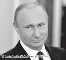  ?? AFP PHOTO ?? Russian President Vladimir Putin.