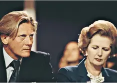  ??  ?? Rivals: Michael Heseltine and Margaret Thatcher