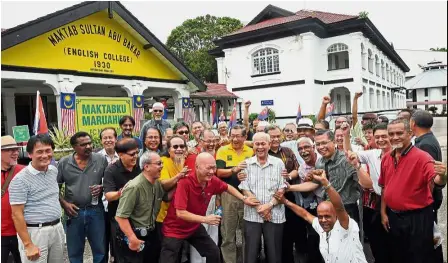 ??  ?? Meeting of old friends: Former English College students posing with their former mathematic­s teacher (centre with hands clasped) during their reunion in Johor Baru. KOTA KINABALU: There is no need for urban dwellers to consume bush meat even if they...