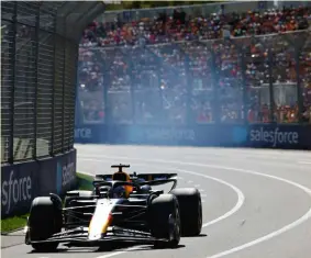  ?? Photos: Motorsport Images ?? Smoke by the water: Max Verstappen’s race lasted only three laps