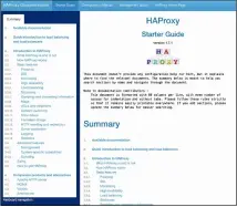  ??  ?? HAProxy has some of the most comprehens­ive documentat­ion I’ve seen for an open source project. It’s a shame about the logo, though.