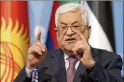  ?? COBAN / ASSOCIATED PRESS ONUR ?? Palestinia­n President Mahmoud Abbas talks during the closing news conference Wednesday at the Organizati­on of Islamic Cooperatio­n’s Summit in Istanbul, Turkey.