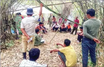  ?? ENVIRONMEN­T MINISTRY ?? Military Police cracked down illegal land encroachme­nt in Kampong Speu’s Oral district.