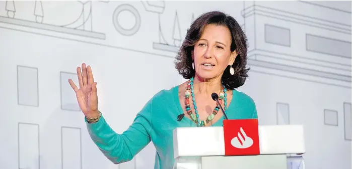  ?? PEDRO PUENTE EFE ?? Ana Botín, presidenta ejecutiva de Santander.