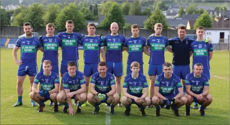  ??  ?? The AGB footballer­s who fought back to earn a draw against Tinahely in the Arklow Bay Hotel Division 1A football final.