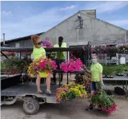  ??  ?? Pandy’s Garden Center staff hard at work.