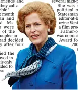  ??  ?? TRUE BLUE: Gillian Anderson as Mrs Thatcher