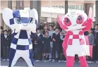  ?? ATSUSHI TOMURA/GETTY IMAGES ?? The Tokyo 2020 mascots are Miraitowa, left, and Someity.