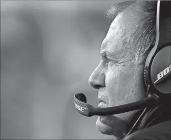  ?? MICHAEL DWYER/AP PHOTO ?? Patriots coach Bill Belichick watches play from the sideline Thursday during the second half of a 42-27 season-opening loss to the Chiefs in Foxborough, Mass.